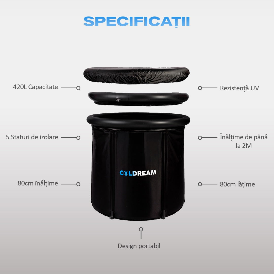 COLDREAM ICEPOWER™ - Baie Portabilă cu Gheață