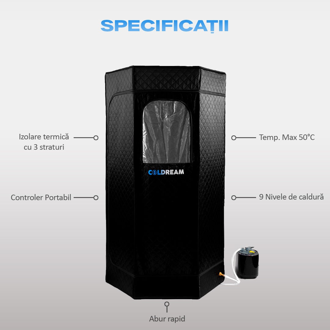 COLDREAM HYPERTHERM™ - Saună Portabilă cu Aburi